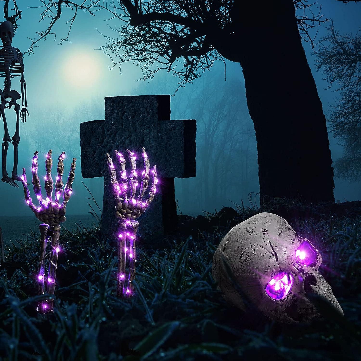 Halloween LED Skeleton Stake Decoration: Creepy Lights