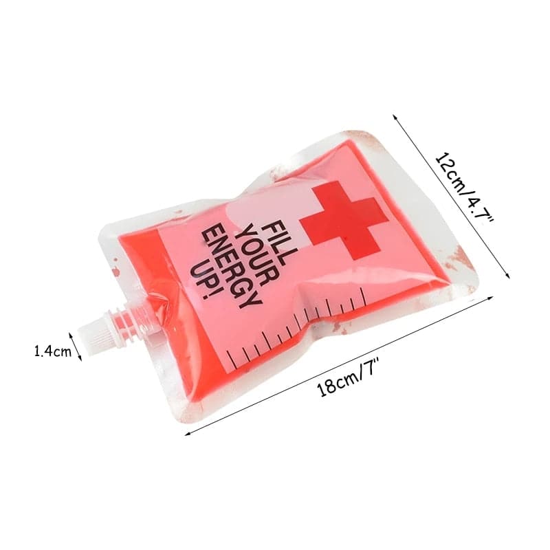 20 Pack Halloween Fake Blood Bags: Reusable Cosplay Props