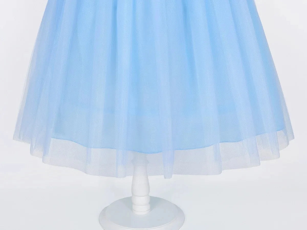 Disney Girl Cinderella Cosplay Dress Up Clothes For Girls Halloween Carnival Party Princess Costume Kids Birthday Wedding Gown