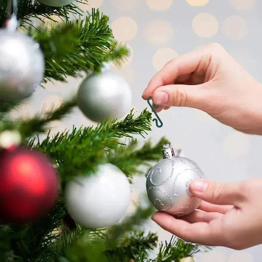10/200pcs Christmas Ornament Hooks S-Shaped Xmas Tree Ball Pendan Hanging Plastic Hook Hanger DIY New Year Home Party Decoration