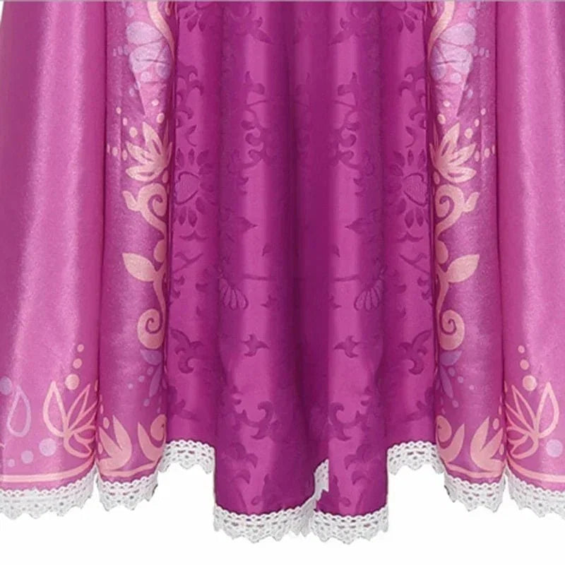 MINISO Rapunzel Costume Adult Women Tangled Rapunzel Princess Purple Dress Cosplay Halloween Carnival Party Clothes for Girls