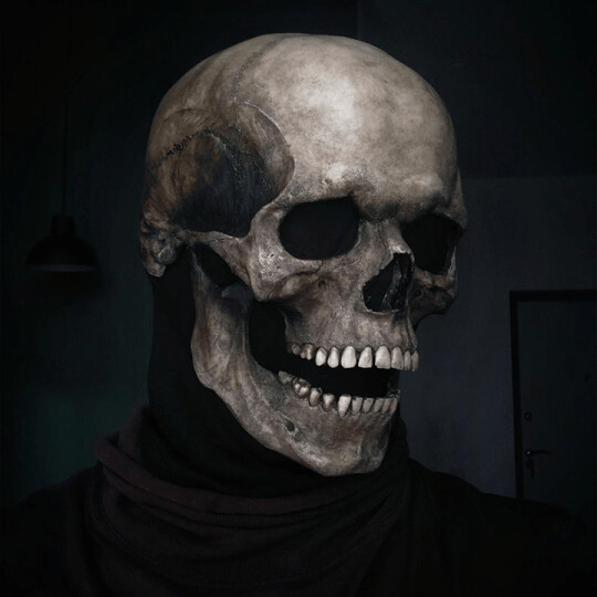 Halloween Mask Latex Mask Skull Mask Horror Decoration Full Head Skull Mask Helmet Movable Jaw Masque Gifts Party Costume Mask