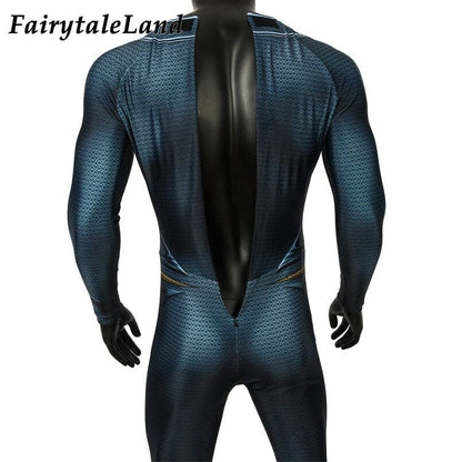 Newest Adult Superhero Cosplay Halloween Carnival Costume 3D Printing Hero Spandex Jumpsuit Red Cape Fancy Bodysuit