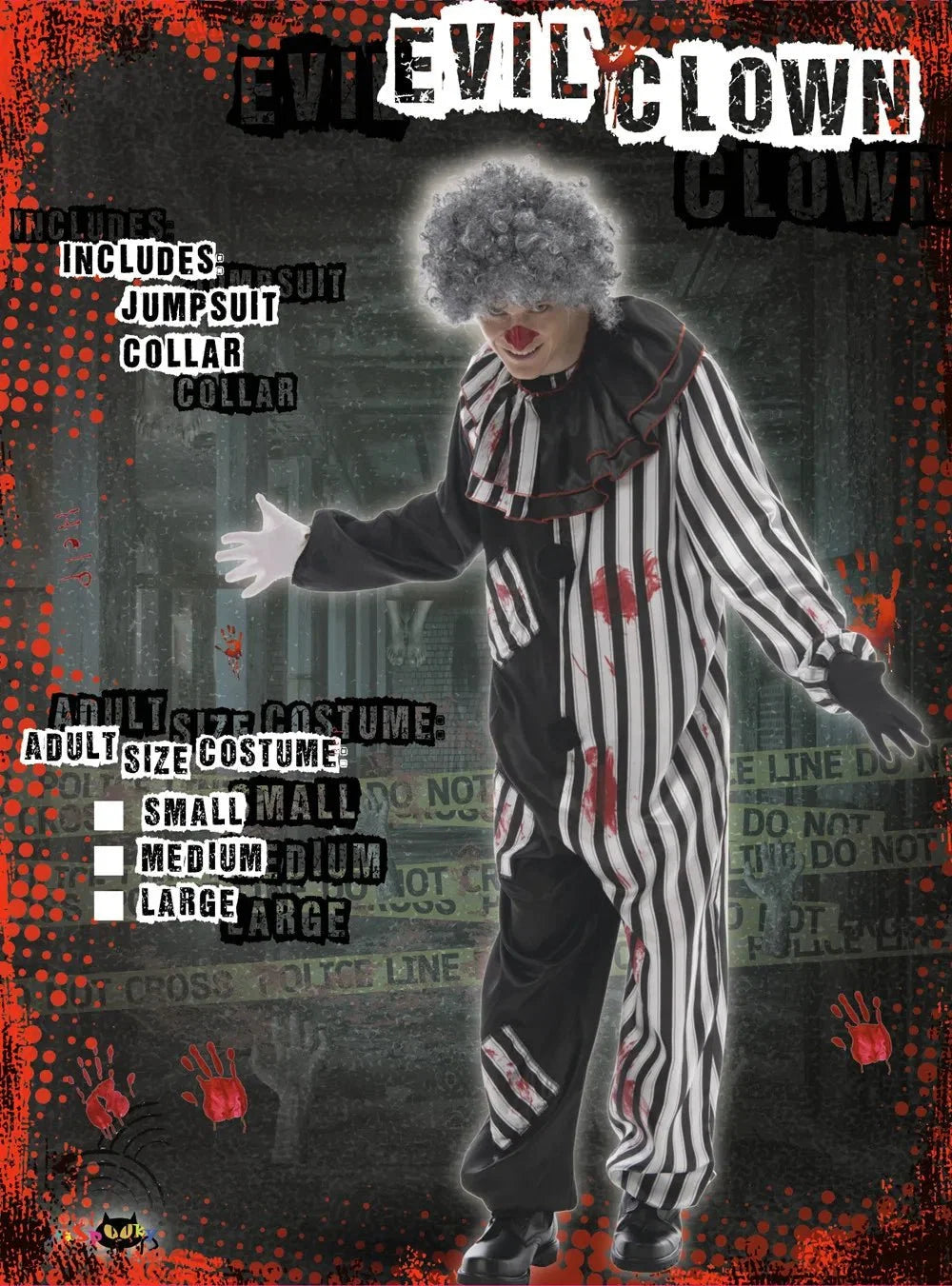 2022 Adult Evil Clown circus Cosplay Halloween Costume Vintage Men's Bloody Killer Clown Carnival Easter Purim Fancy Dress