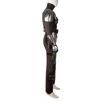 Adult Man Mandalo Cosplay Costume Halloween Din Djarin Leather Cosplay Outfit   Battlesuit Costume Vest Hand Guard Accessories