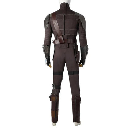 Adult Man Mandalo Cosplay Costume Halloween Din Djarin Leather Cosplay Outfit   Battlesuit Costume Vest Hand Guard Accessories