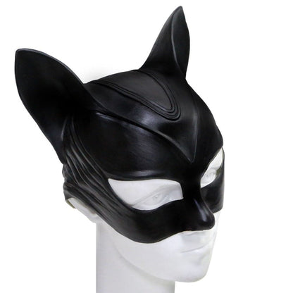 Sexy Cat Woman Selina Kyle Latex Mask Superhero Movie Cosplay Costume Halloween Party Masks